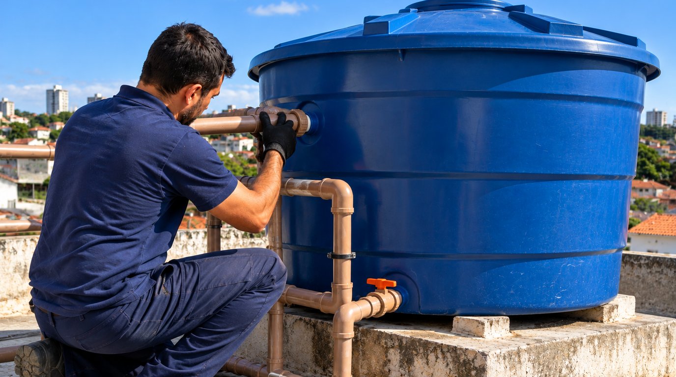 Caixa d'Água Vazando em Goiânia‑GO